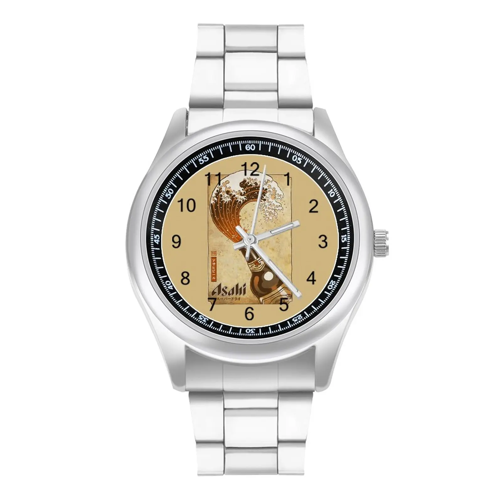Asahi Kanagawa Quartz Watch Asahi Japanese Beer Silent Man Wrist Watch Design Steel Fitness New Wristwatch
