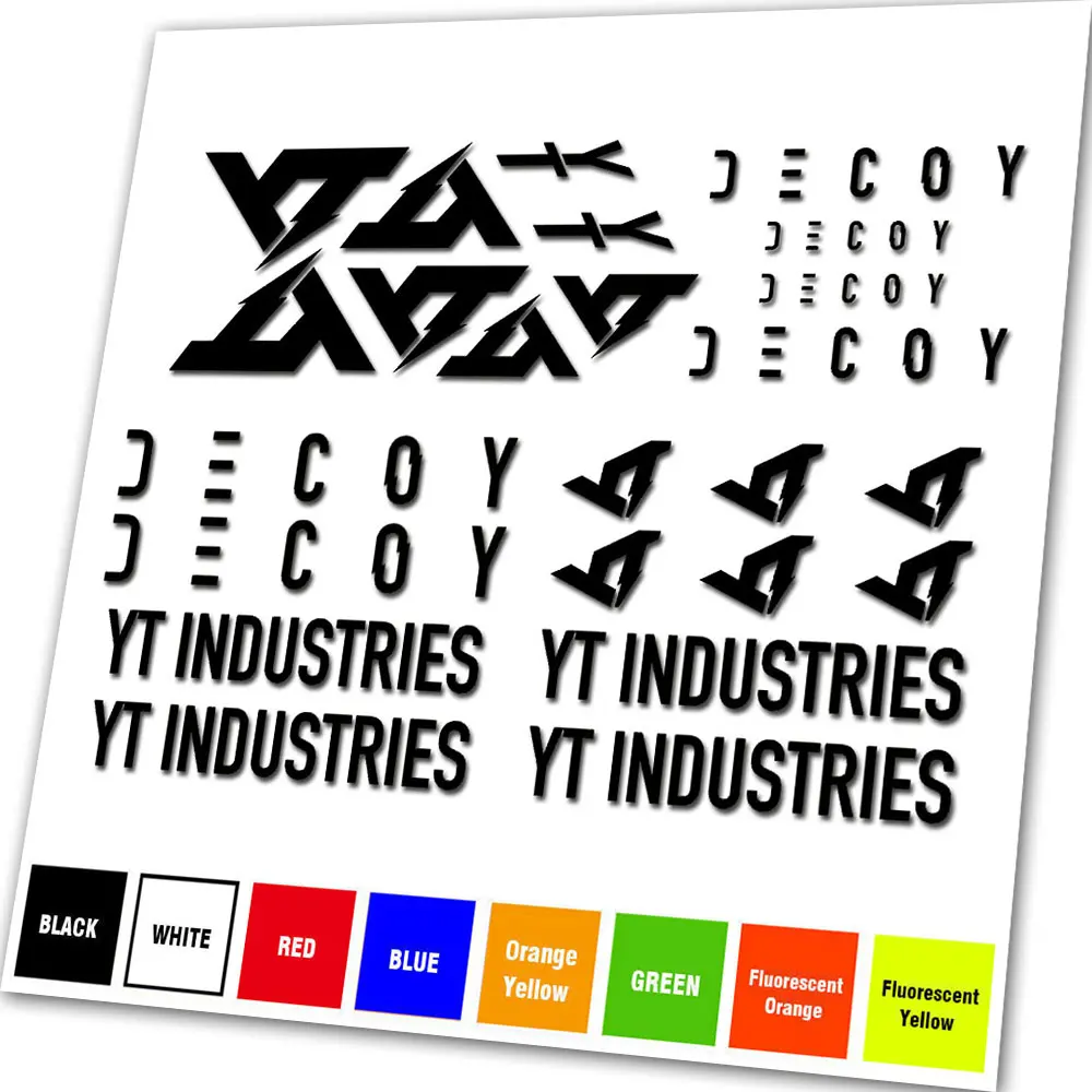 For YT Industries DECOY Vinyl Custom Decals Stickers Bike Frame Kit Replacement