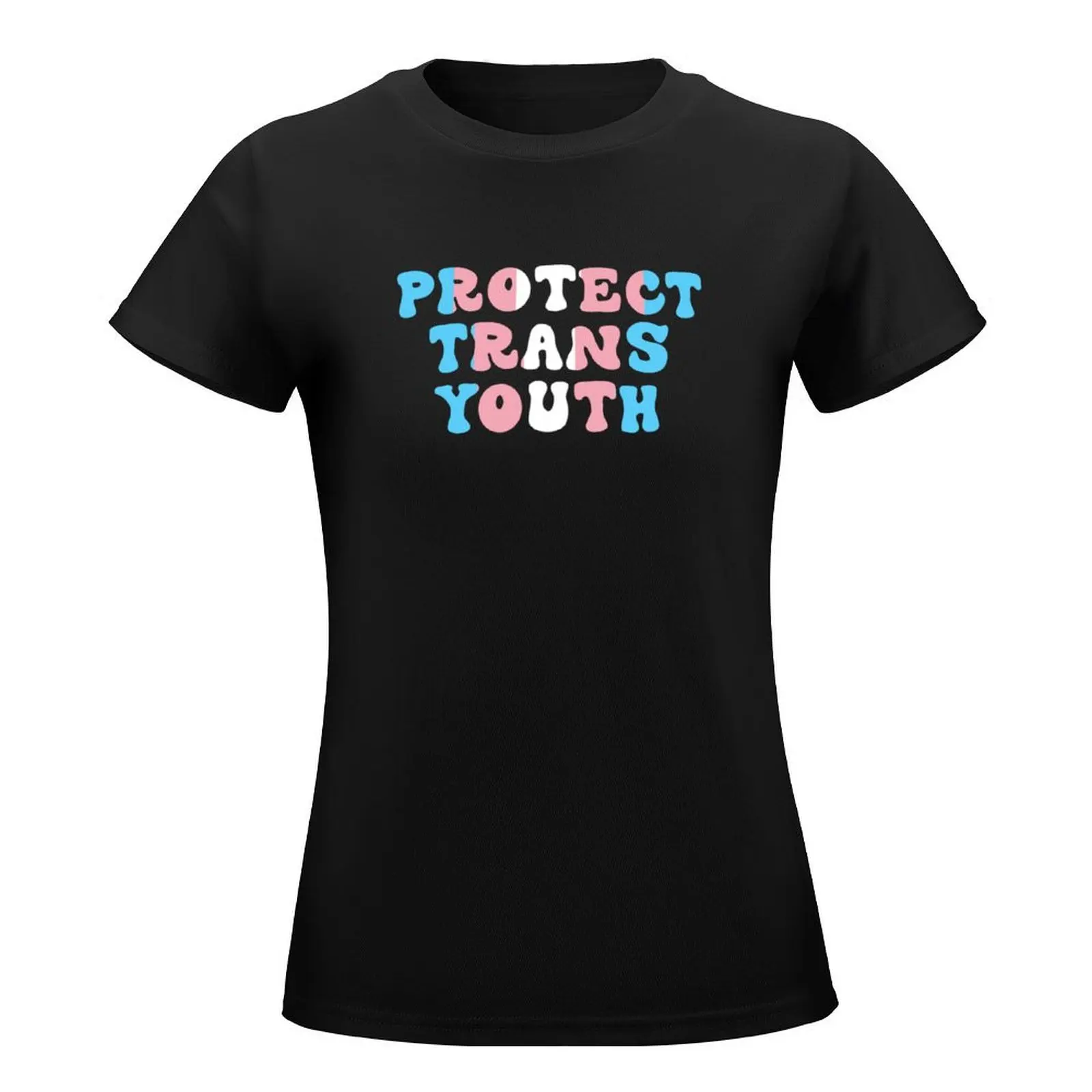 protect trans youth T-Shirt summer tops plus size tops rock and roll t shirts for Women