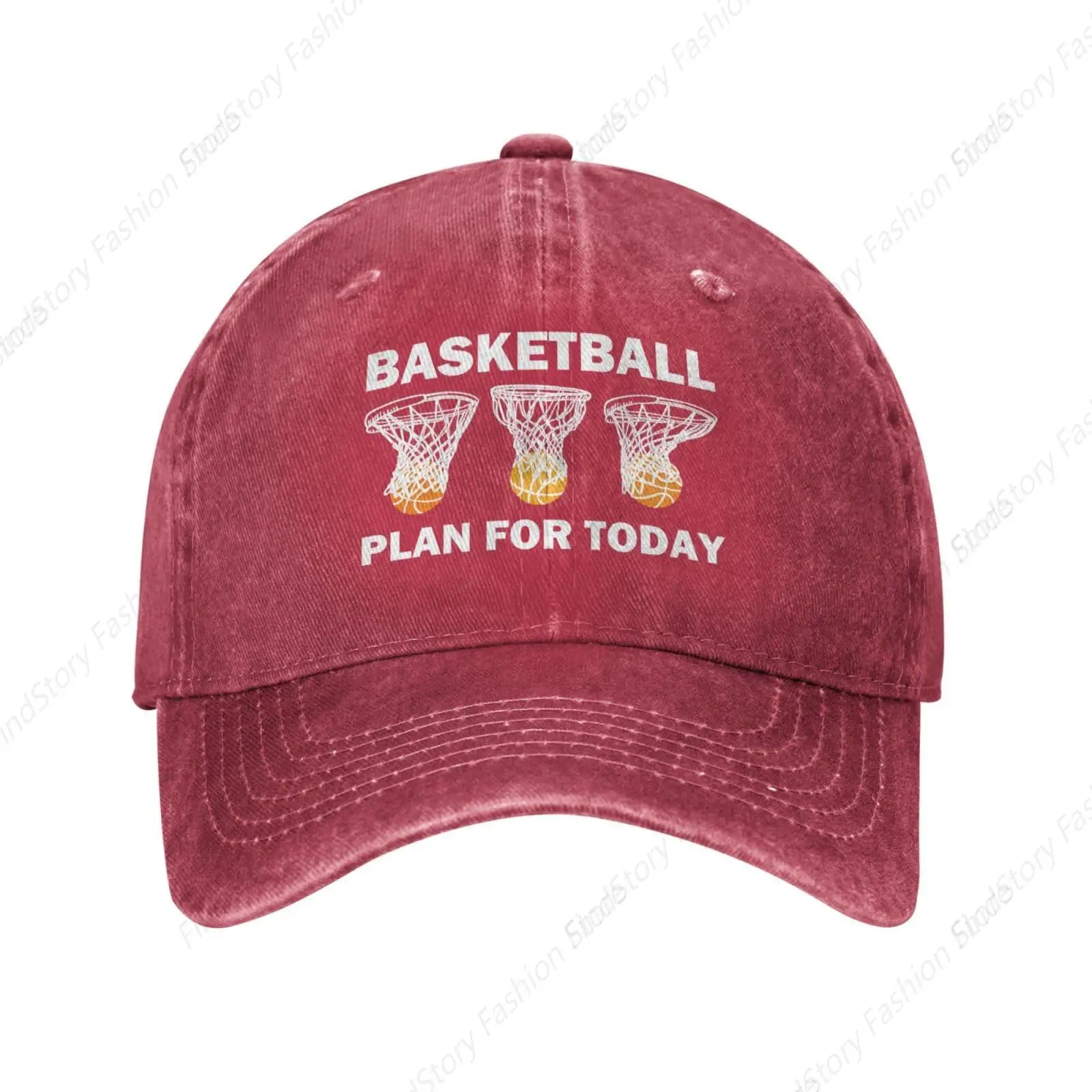 Basketball Plan for Today Baseball Cap Trucker Denim Hats Cotton Golf Dad Hat for Men and Women Sports All Seasons