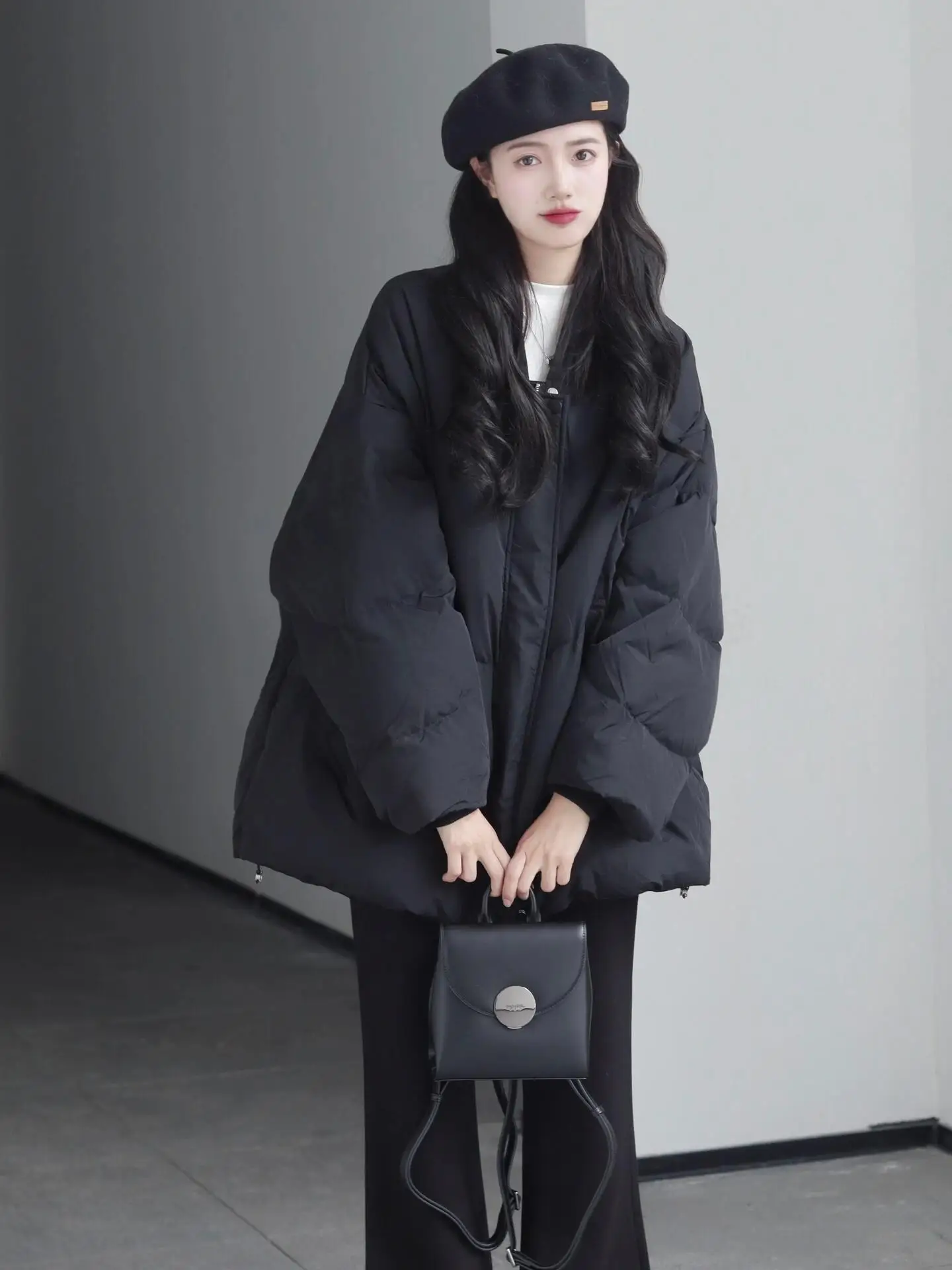 

Женская зимняя куртка-пуховик Bla V-Ne Puffer Jaet больших размеров, свободного кроя, в корейском стиле, высококачественная, утепленная, объемная, верхняя одежда