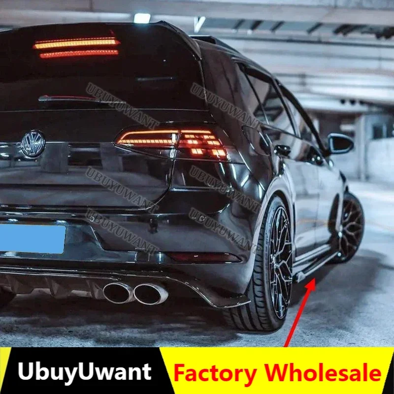 For VW Golf 7 7.5 MK7 7.5 R/GTi R-Line（Not for standard）2014-2017 GOLF 4PCS T C R Style ABS Racing Car Bodykit Side Skirts