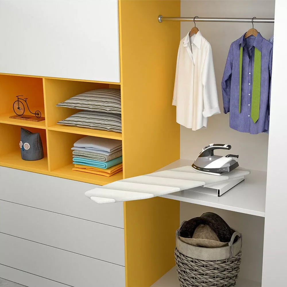 

Foldable 180 Retractable Ironing Board Closet Pull-Out Stow Away In The Cabinet