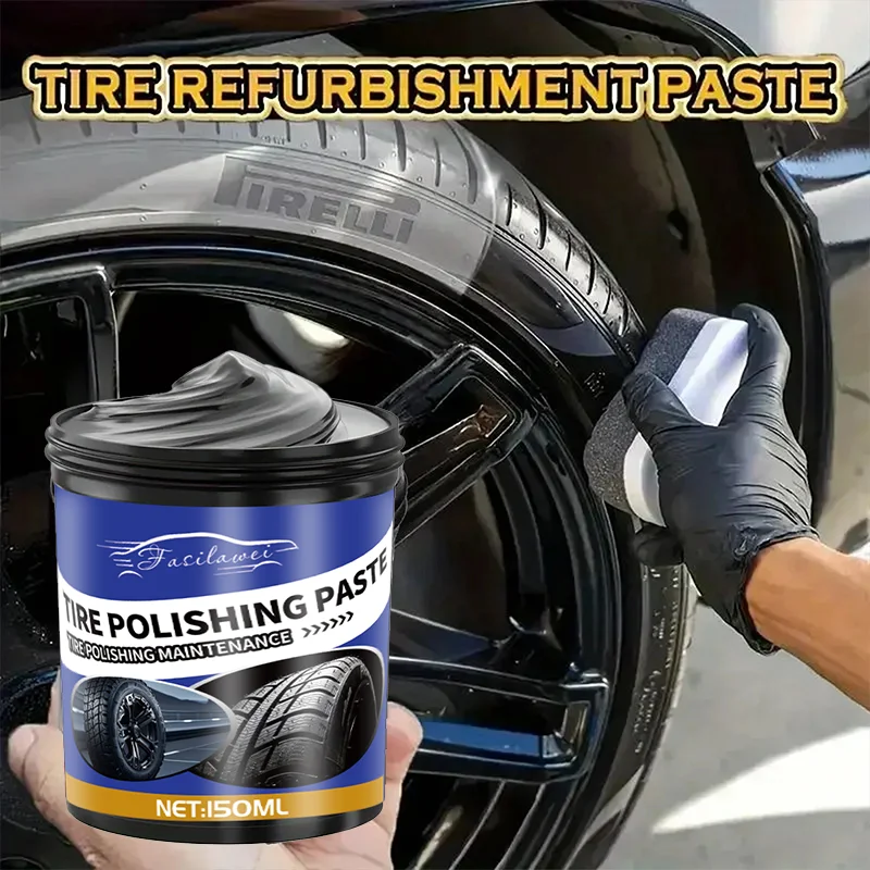 Good Car Tire Shine Wax - Long-Lasting Gloss Enhancer for Plastic Parts, Anti-Aging Protection, Fit for All Vehicles Application view 3