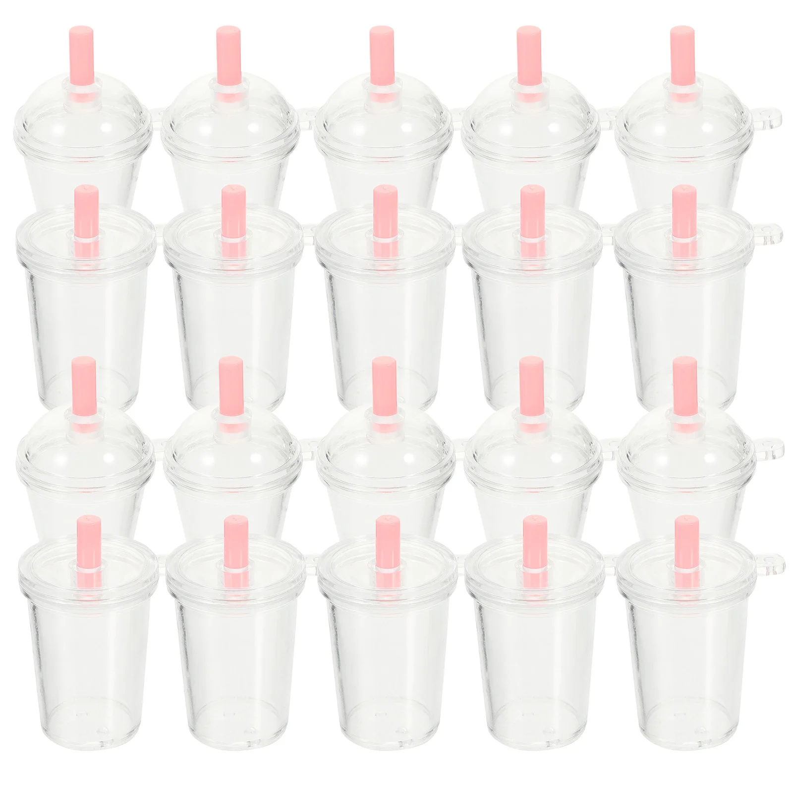 

24pcs Coffee Cup Charms Keychain Making Hanging Decor Cup Shaped Mini Coffee Cups Diy Pendant Plastic Charms For Keychains