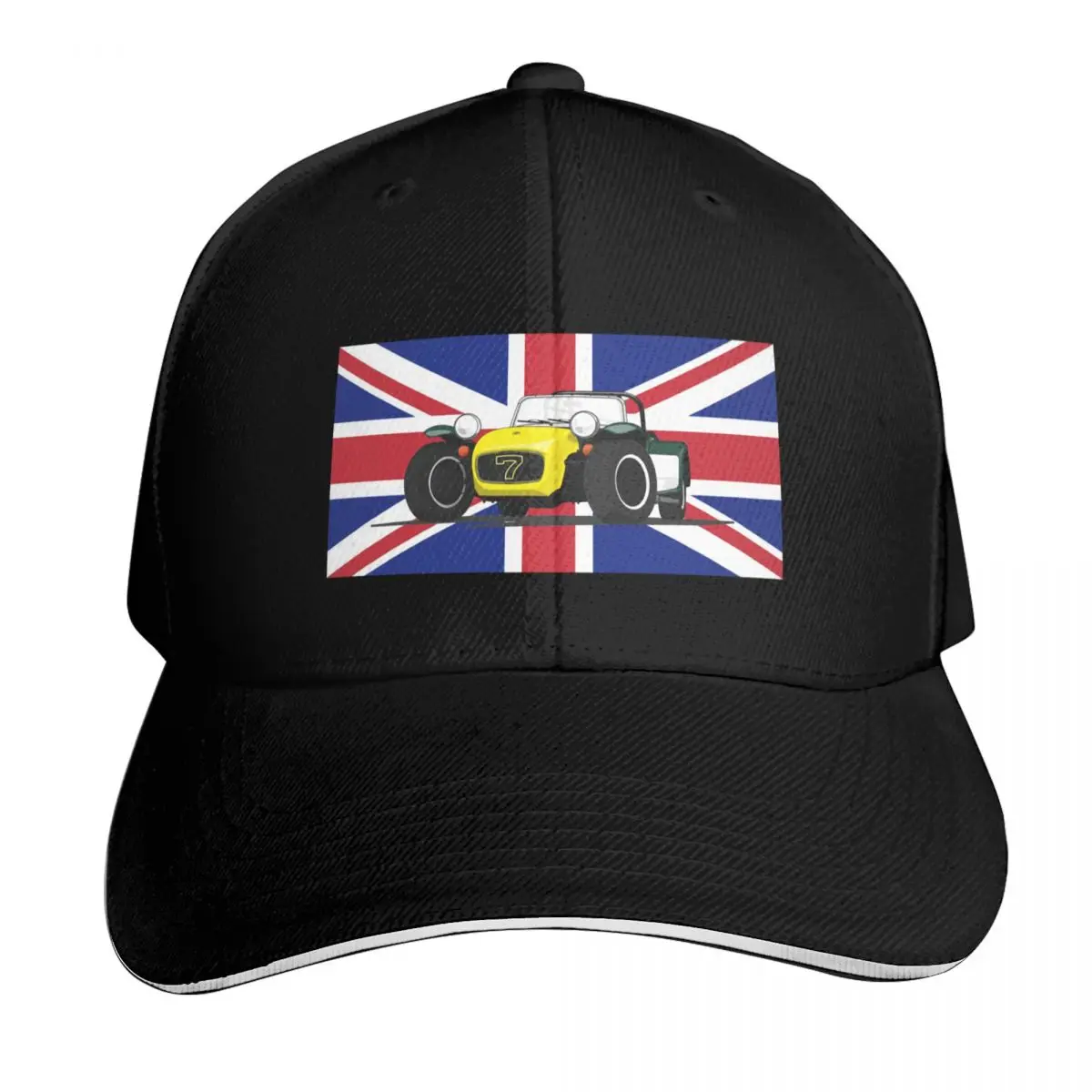 THE LEGENDARY SEVEN & THE UNION JACK Baseball Cap Streetwear Hip Hop Trendy Vintage Retro Embroidered Lightweight Packable