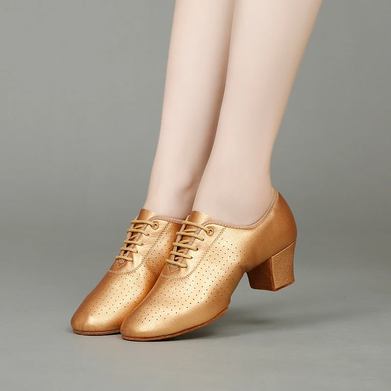 

Gold Modern dance shoes for women Girls indoor outdoor Ballroom Modern Tango dance sneakers Performance Practise Dancing shoes