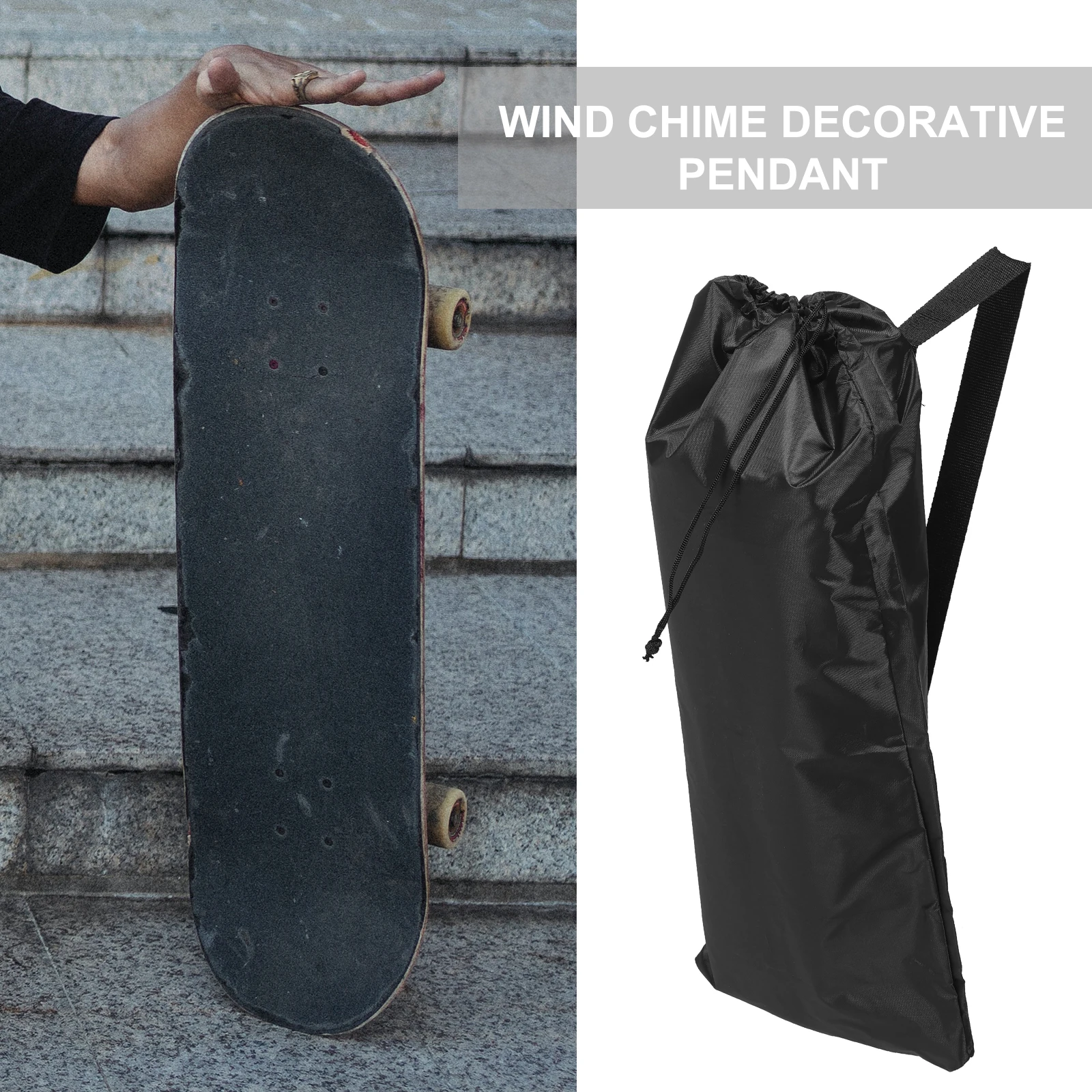 

s Skateboard Backpack Bag Tear Resistant Sling H y Multifunctional Shoulder Packing Drawstring Gym Sports Storage Pouch