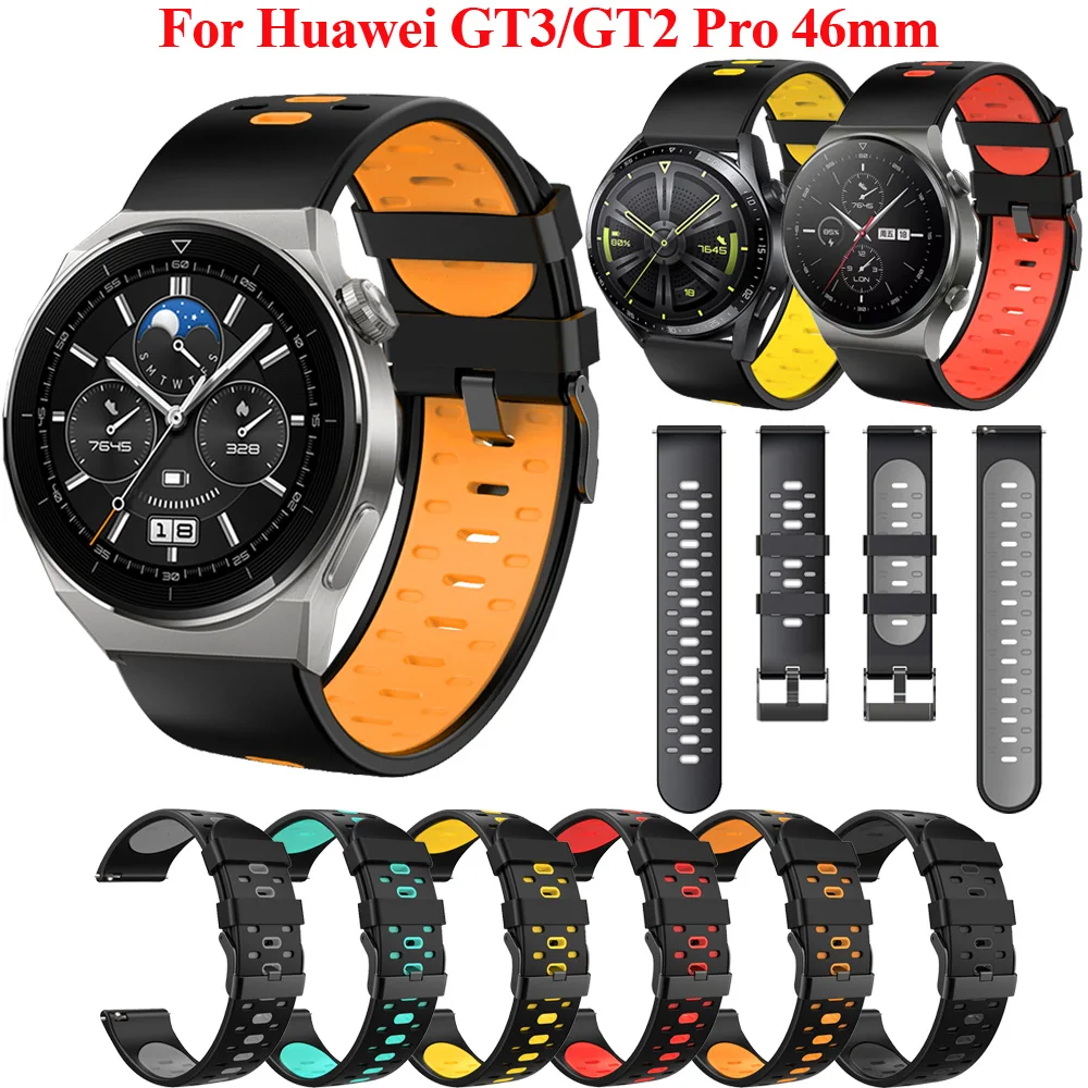 22mm Band For Huawei Watch GT3 GT2 GT 2 3 Pro 46mm Sport Silicone Strap Huawei GT Runner Honor Magic 2 46mm Smartwatch Watchband