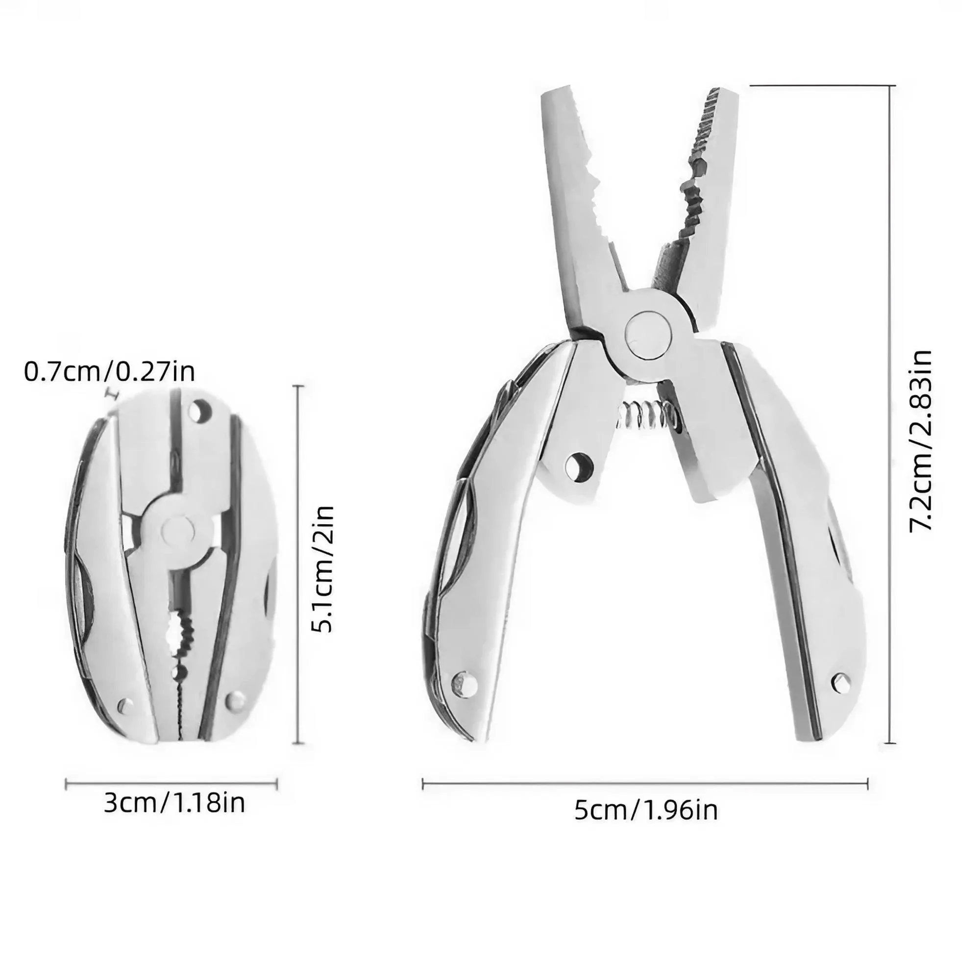 Imagem -05 - Stonego-mini Alicate Chaveiro Alicate Multitool Cortador de Fio Chave de Fenda Phillips Faca Arquivo Chave de Fenda Plana 1pc