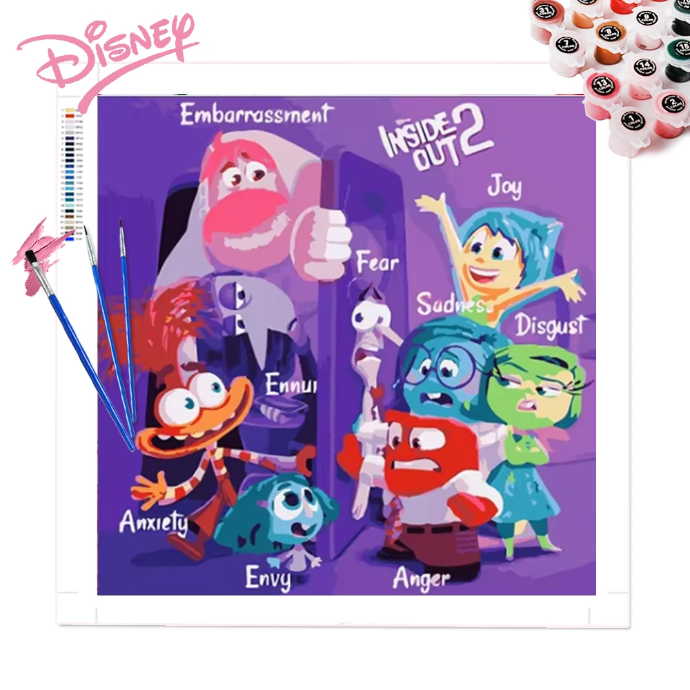 Disney Painting By Numbers Handpainted Cartoon Hobby Arrivals On Canvas Coloring Character Cute Home Decoration