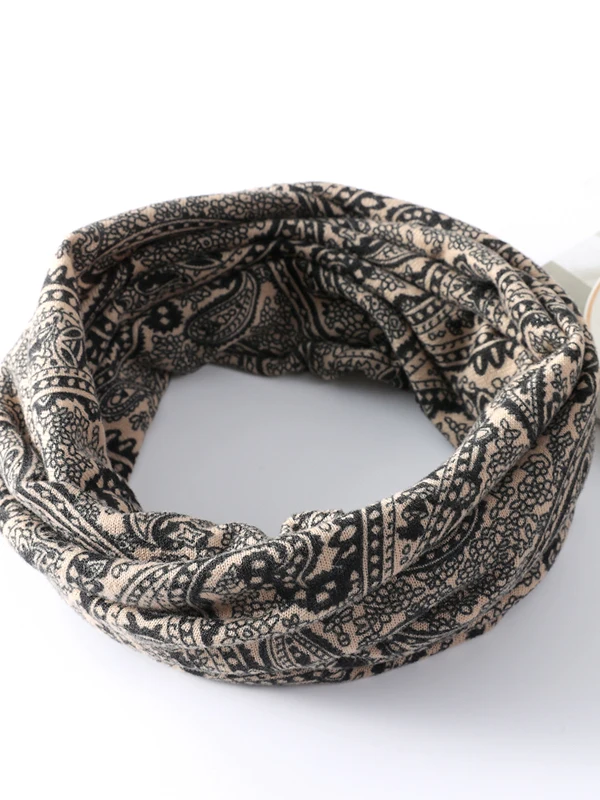 Warm Letter Patterned Winter Hat Face Slimming Large Head Circumference Scarf Double-Use Earflap Hat for Autumn And Winter