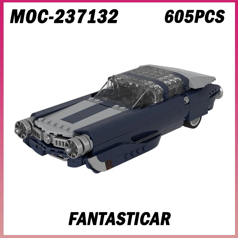 

605PCS MOC-237132 City Flying Car Hot Movie Model Building Blocks DIY Assembly Toys Children Adults Birthday Christmas Gifts