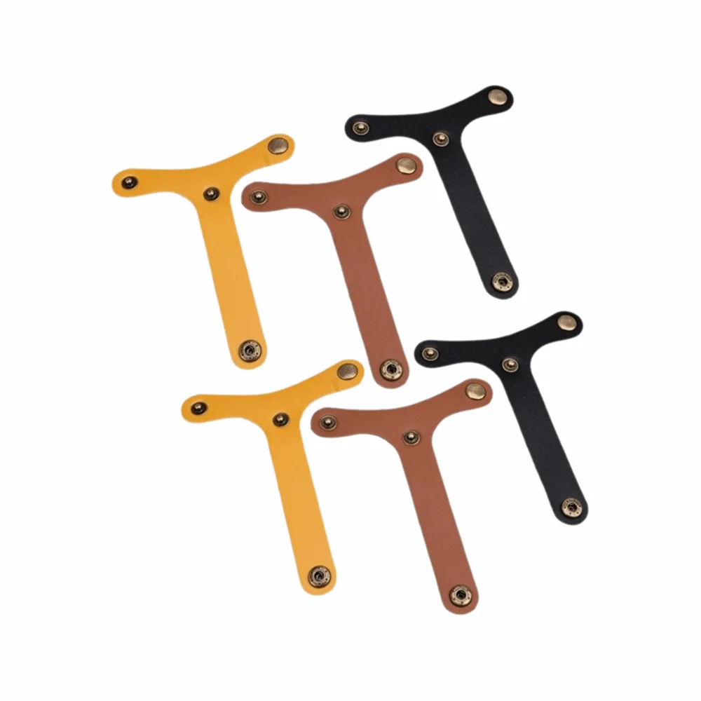 

6pcs/set Adjustable Luggage Straps T-shape Leather Hook Baggage Organizer Belt Buckles Anti-Loss Creative Travel Accessories