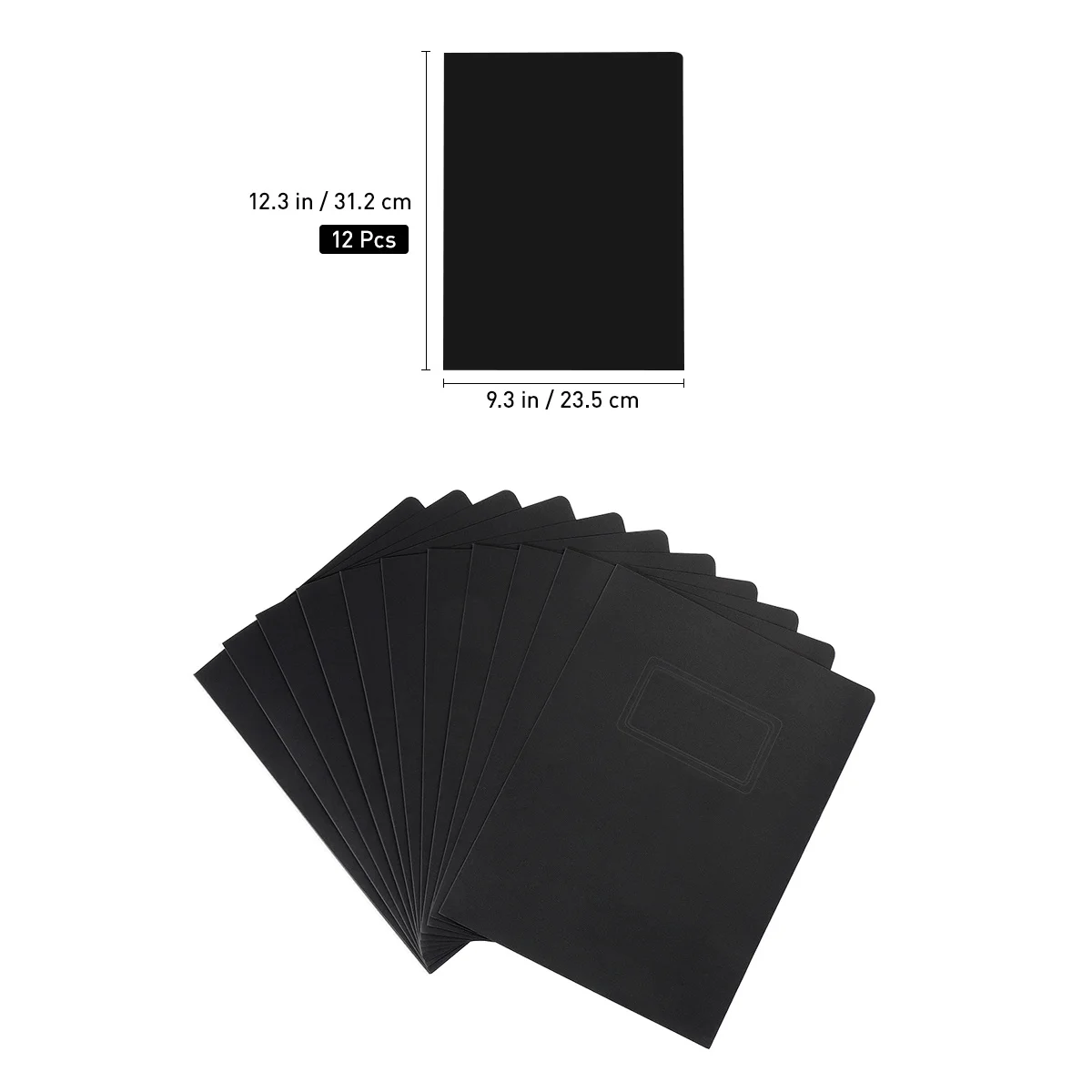 12 قطعة A4 2 جيوب كرافت ورقة عرض مجلد أسود هدية مثالية للأصدقاء كرافت ورقة مجلد ملفات