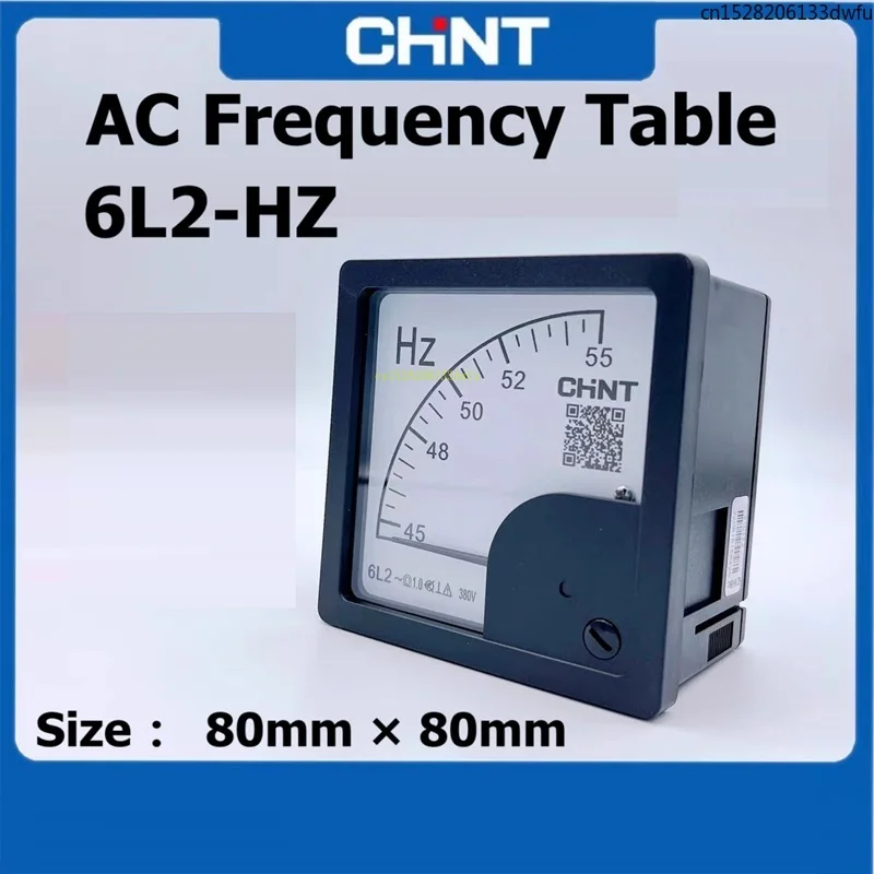 

CHINT 6L2-50HZ Pointer AC Frequency 45-55HZ 380V 220V Frequency HZ Hertz Meter 80mm 80mm*80mm 6L2
