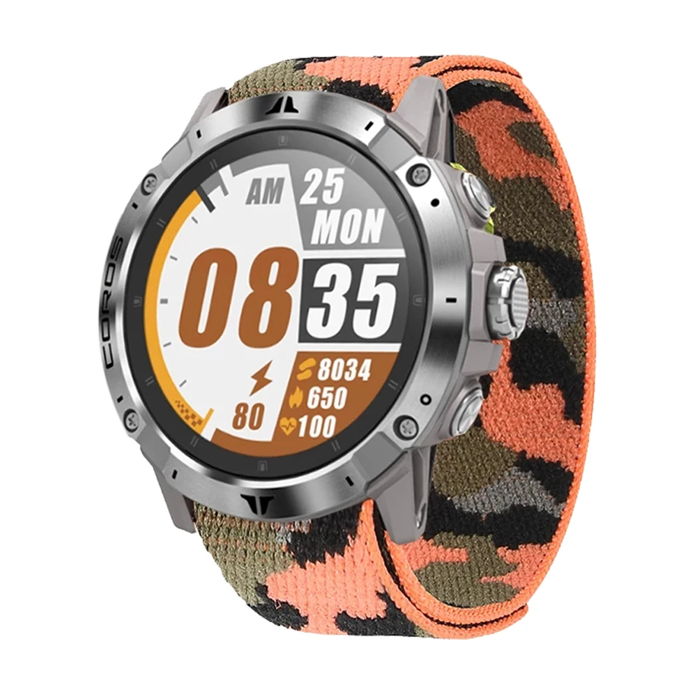 22Mm 26 Nylon Móc Vòng Dây Đeo COROS VERTIX 2 VERTIX2 Ngụy Trang Dây Đeo Dây Đồng Hồ Đeo Tay Vòng Tay Phụ Kiện