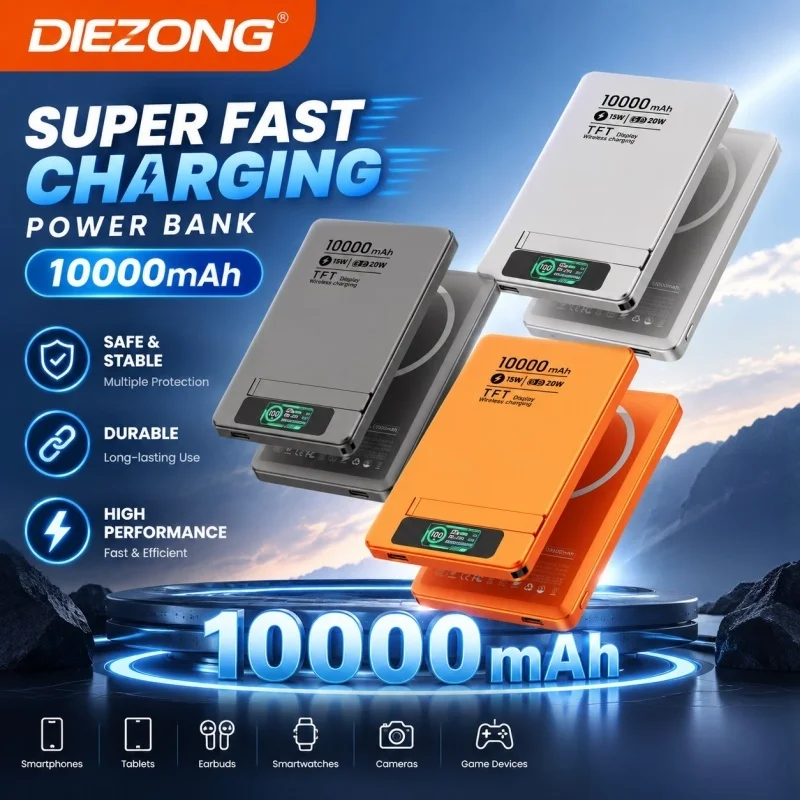 2026 New 10000mAh Slim Magnetic Wireless Powe...