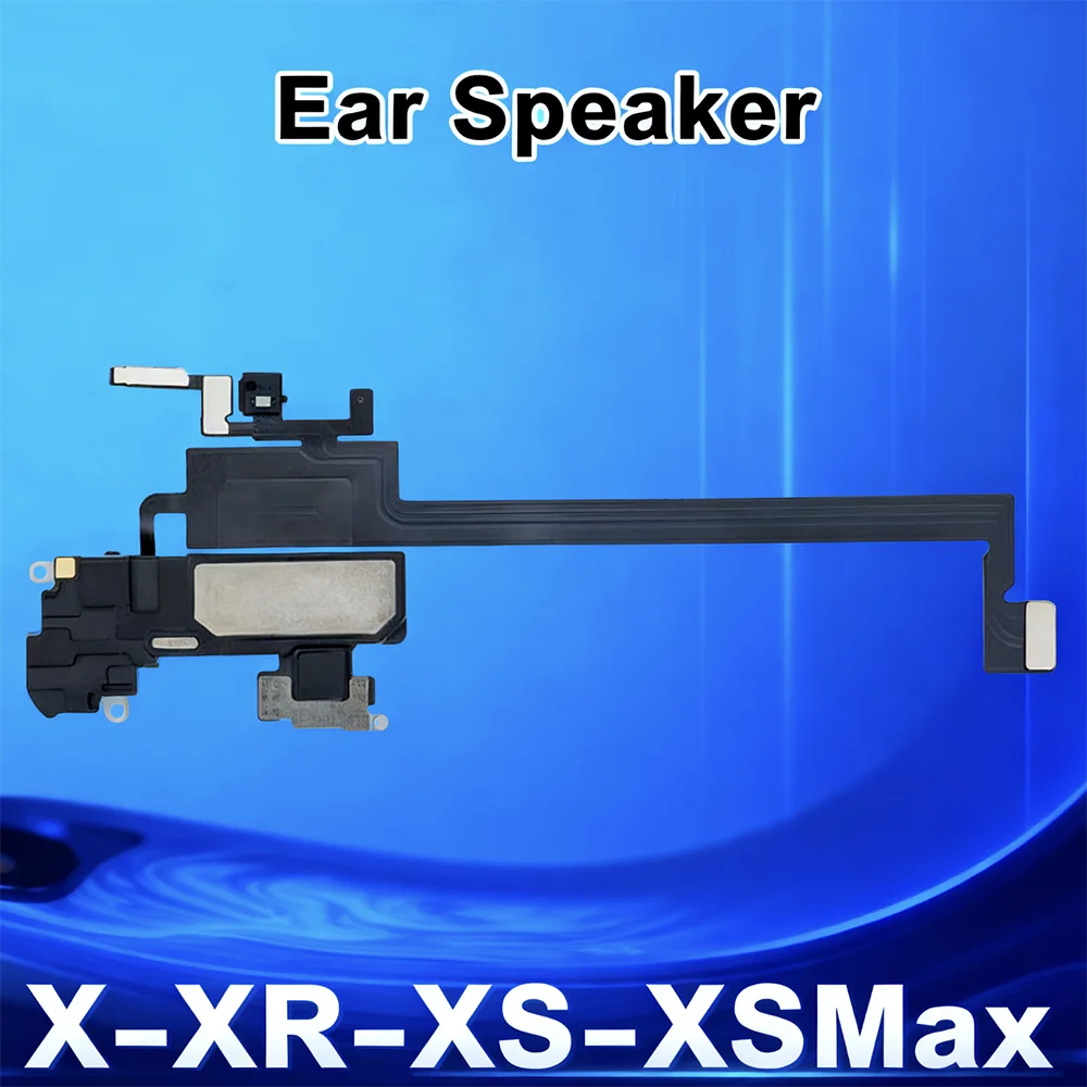 Ear Speaker With Flex Cable For iPhone X XR XS Max Earpiece Include Microphone Light Sensor Replacement