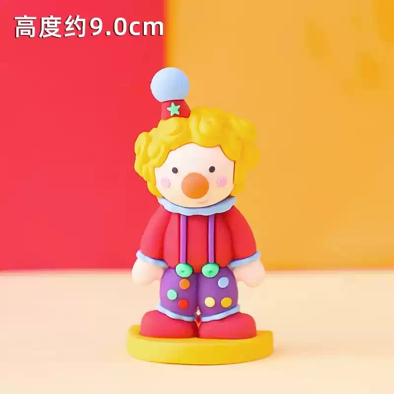 Baby Children's Happy Birthday Cake Topper Costume Circus Clown Elephant Party Dessert Card Dolls Cake Decoration Anniversary - Image 3