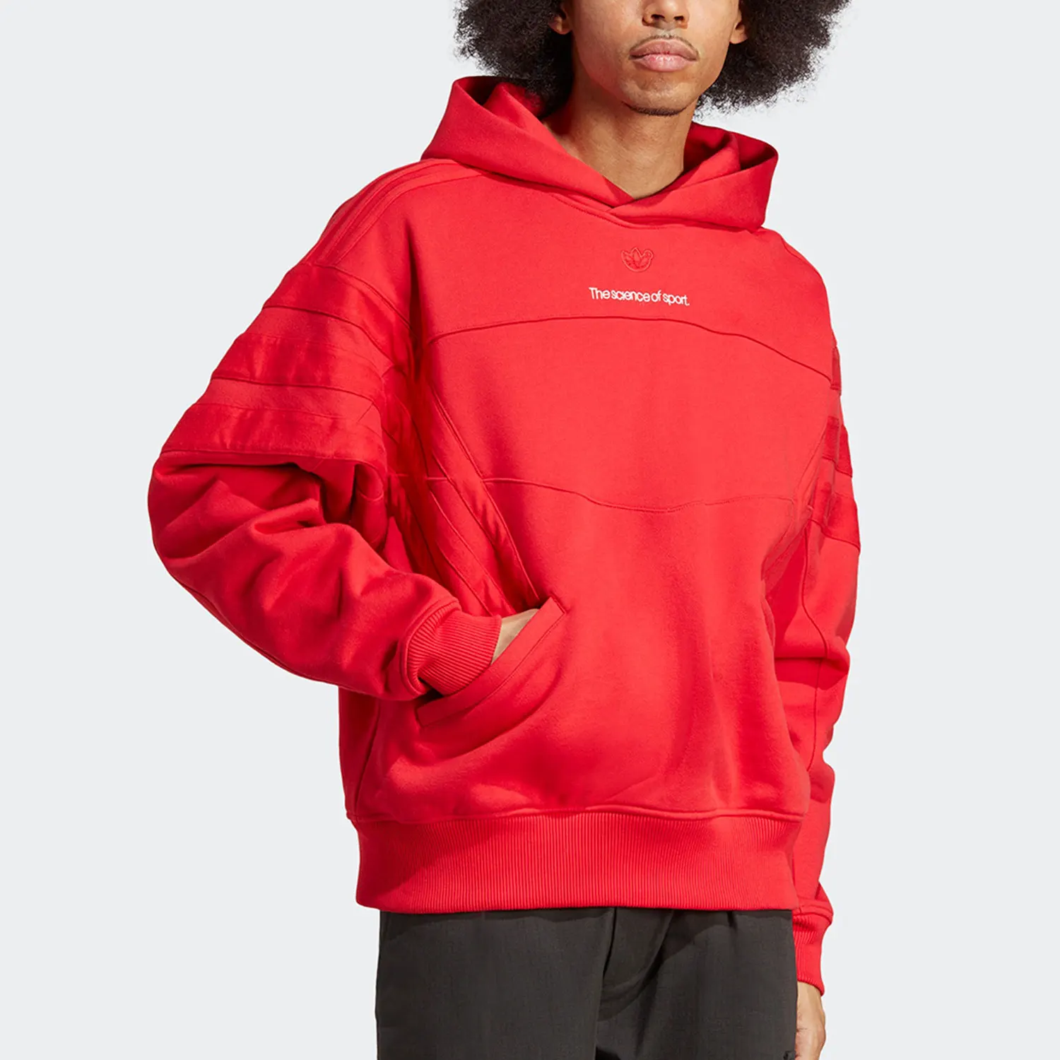 

Оригинальная мужская повседневная свободная толстовка с капюшоном Adidas Three-Leaf Spring IA2477