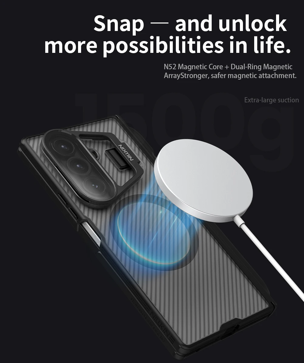 

Для Samsung Galaxy Z Fold 7 5G Nillkin магнитный чехол Camshield Prop с таможенной S-Pen прозрачная подставка для камеры, защитная крышка