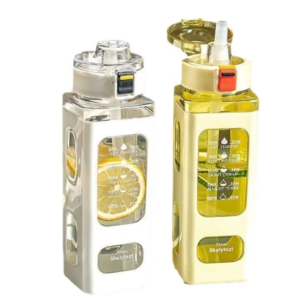 

Ins Style Anti-Fall Design Sports Water Bottle High-capacity Leak Proof Water Bottle High Aesthetic Value Plastic Cups