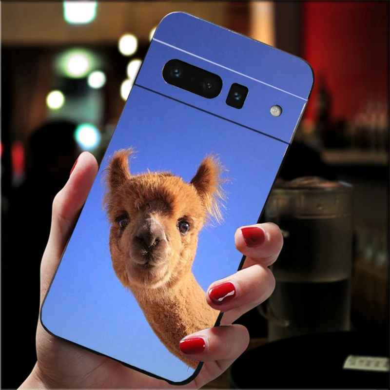 Caso de telefone Alpaca lhamas, para google pixel 8, 7 pro, 7a, 7, 6a, 6 pro, 5a, 4a, 3a, pixel 4 xl