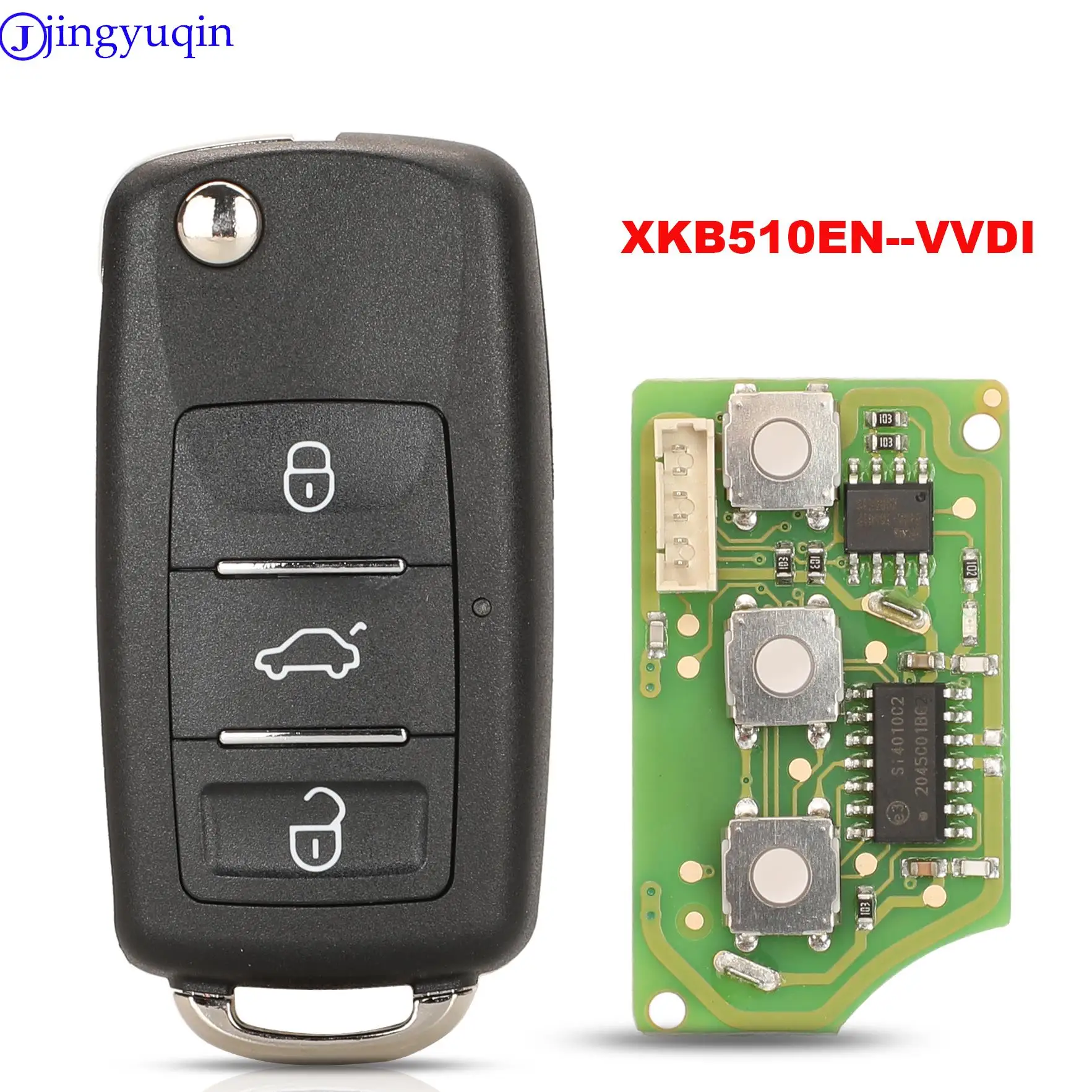 

Xhorse jingyuqin XKB510EN Universal Remote Key For Vw B5 Type 3 Buttons English Version Folding Flid