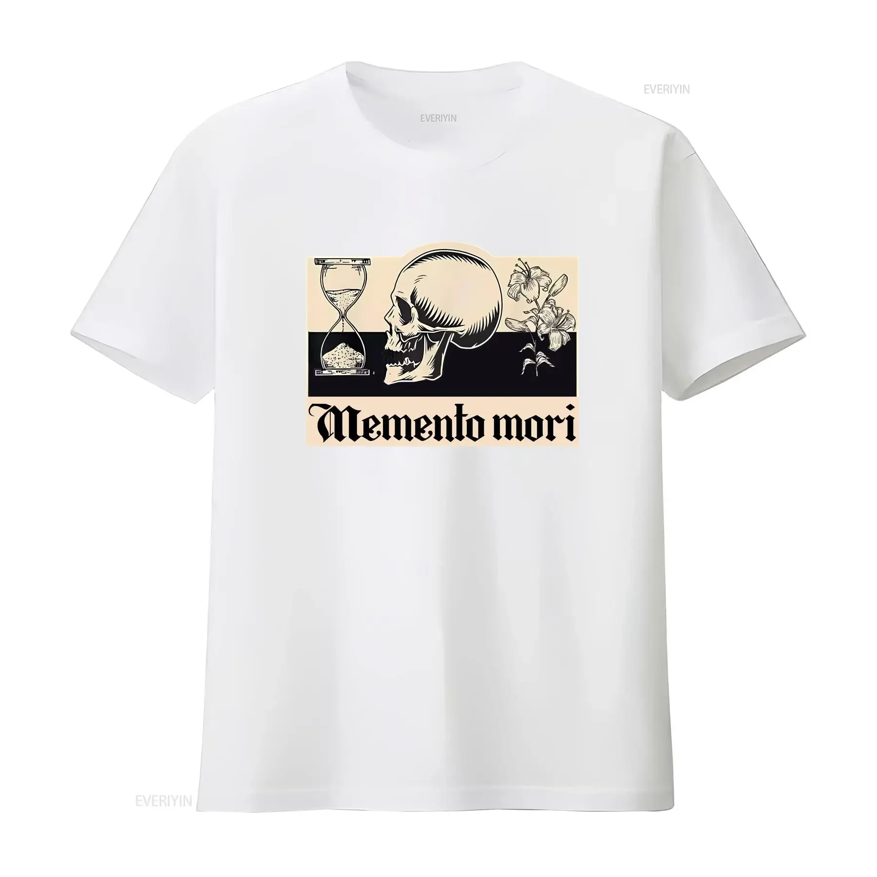 NEW LIMITED Memento Mori Latin Phrase Stoicism Philosophy T Shirt Size S 5XL vintage Washed Soft fashion graphic Stretched image 4