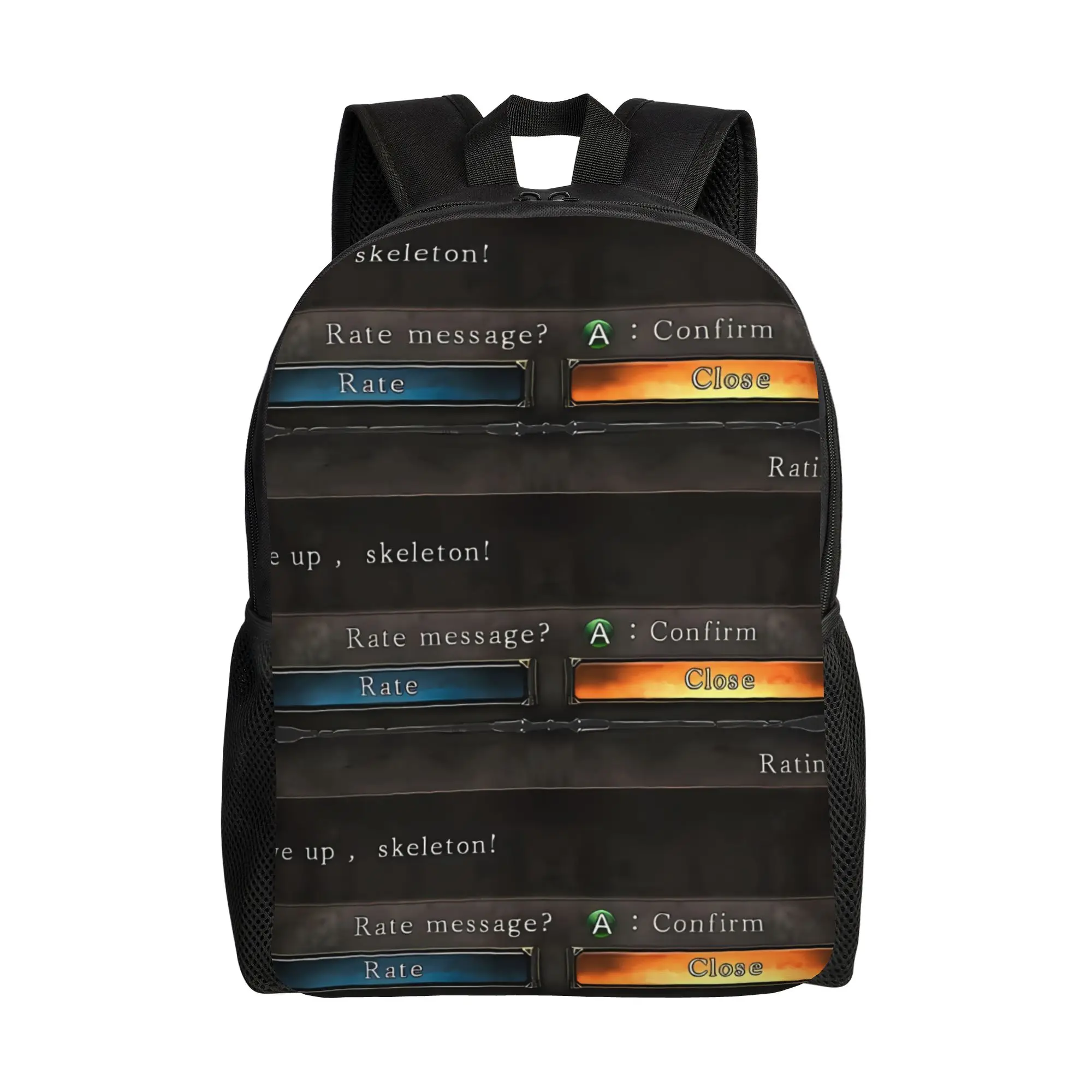 

Don't Give Up Skeleton DDark Souls Schoolbag Students Fashionable mochila Large Capacity Schoolbag Back To School Season
