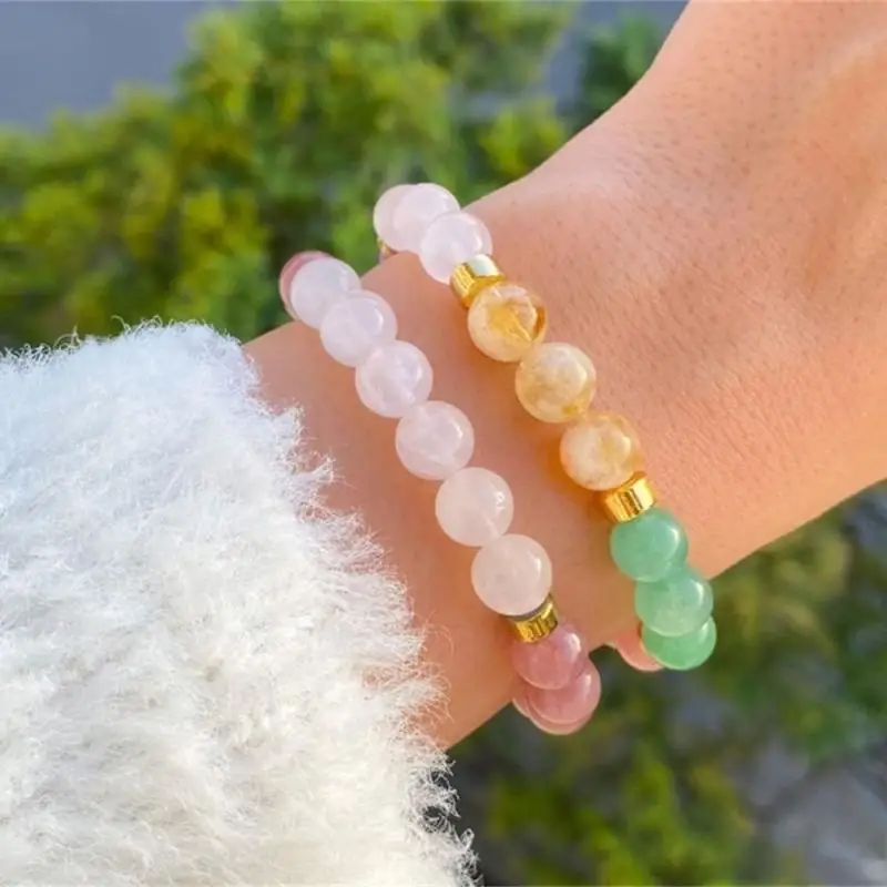 good luck bracelets for women real natural stone Citrine tiger eyes amethyst girlfriend mom gift original jewelry luxury