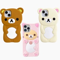 Cute Cartoon Bear Soft Silicone Case for IPhone 16 15 14 13 12 Pro Max 16Pro I16 I15 ProMax Women Girls Kawaii Cover Accessories