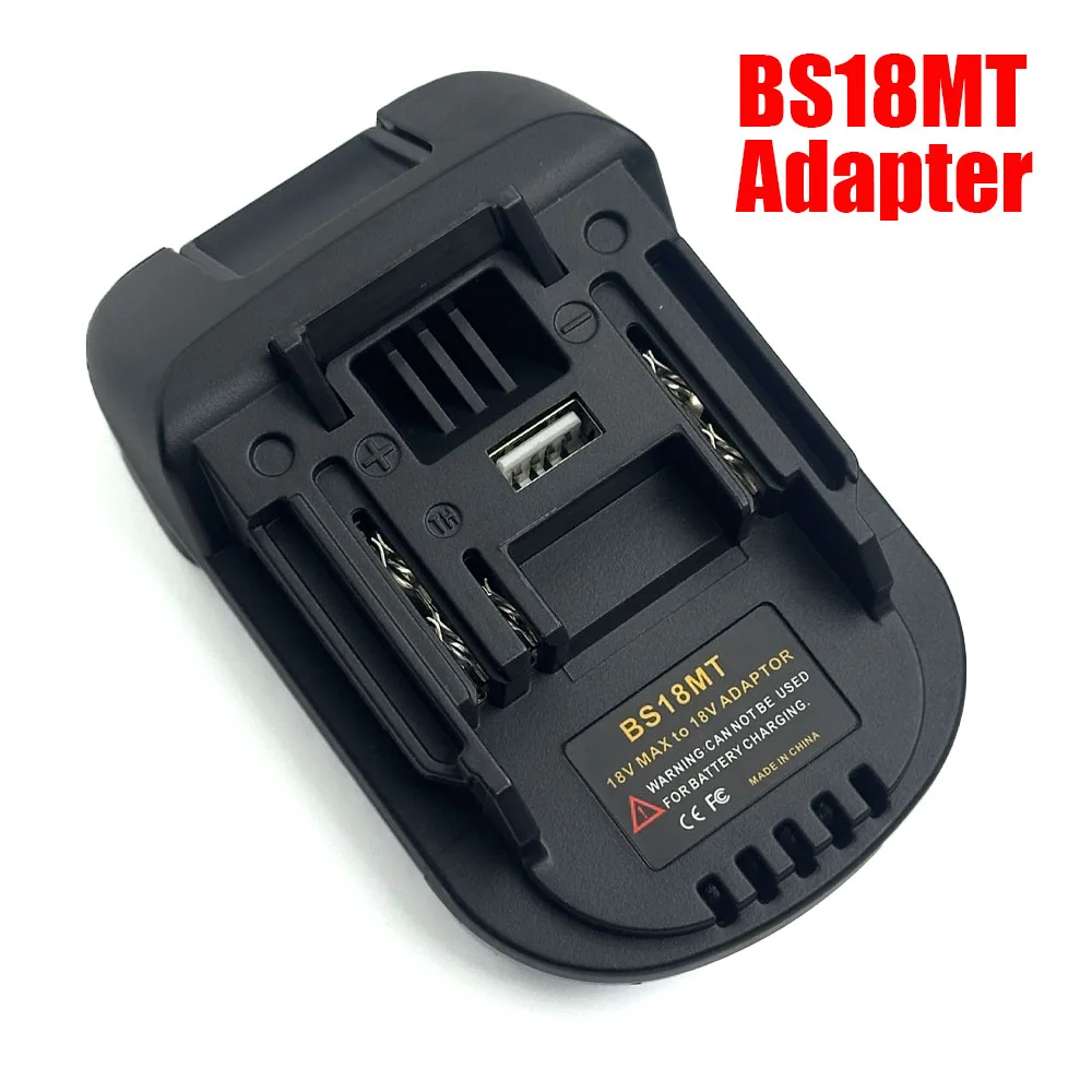 

BS18MT Battery Adapter with USB Charging Socket for Bosch 18V Battery Convert to Makita 18V BL1830 (Adapter only)