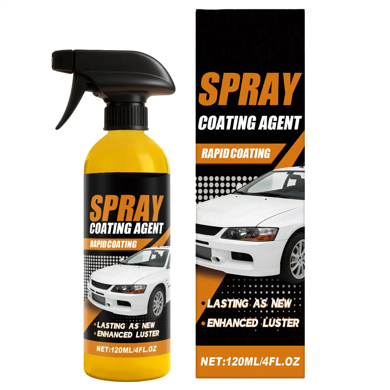 Car Coating Renewal Agent 120ml Weather Resistant Automotive Repair Agent Glass Cleaner Spray for Vehicles Trailer RV Automotive
