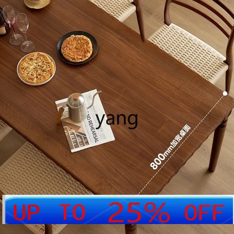 

LMM black walnut dining table retro home restaurant dining table American simple dining table and chairs
