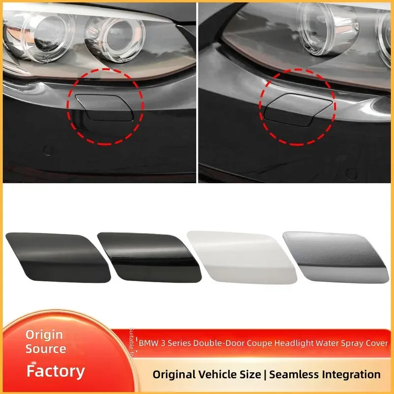 For BMW 3 Series E92 E93 Coupe Headlight Washer Spray Cover Nozzle Front Bumper Cleaning Cap 61677253393