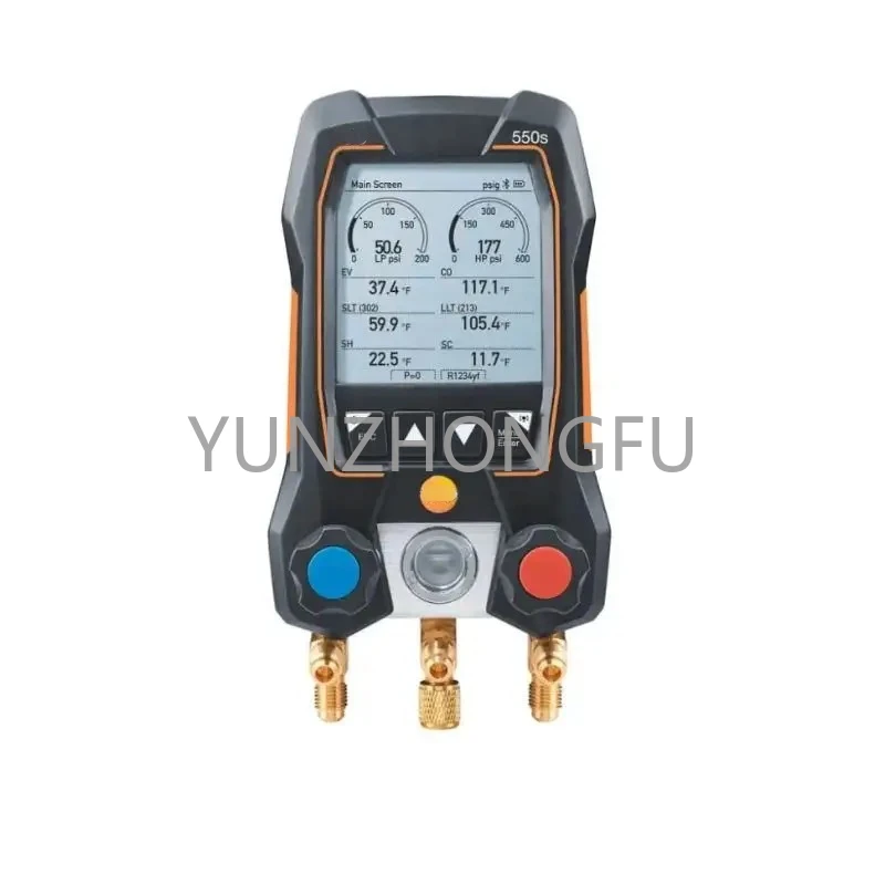 

550 Digital Manifold with 2 Way Valve, Wired Temperature Probes -14 to 870 psi