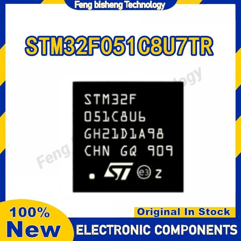 Chip Mikrokontroler STM32F051C8U7TR UFQFN-48 Asli Baru Tersedia
