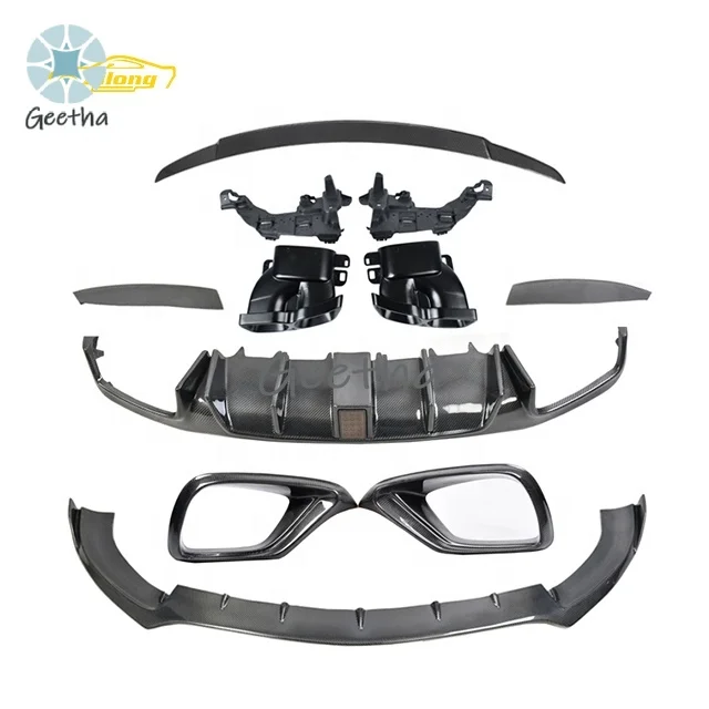 

For 2016-2020 Mercedes Benz E-Class W213 E63 AMG Front and Rear Bumpers Carbon Fiber Front Lip Diffuser Body Kit