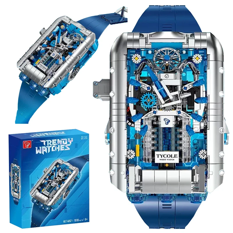 

1006PCS Technical Trendy Watches Building Blocks Creative Assemble Bricks Collection Clock Model Toy Gift For Children Adult Kid