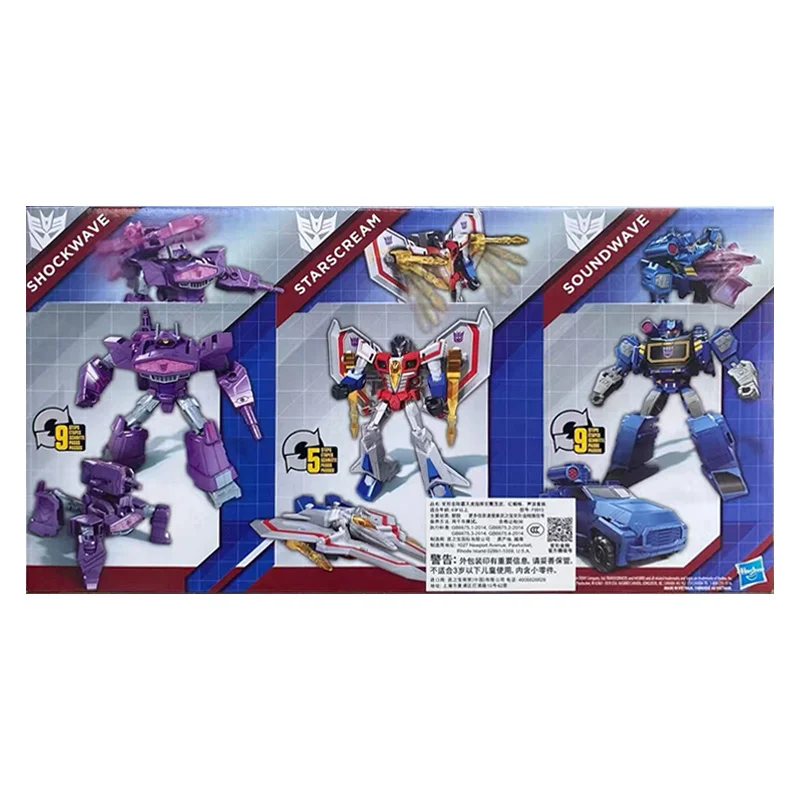 Hasbro Transformatoren Schokgolf Starscream Soundwave Deception Commandant 3-Pack 12Cm Originele Actie Figuur Model Speelgoed Cadeau Verzamelen