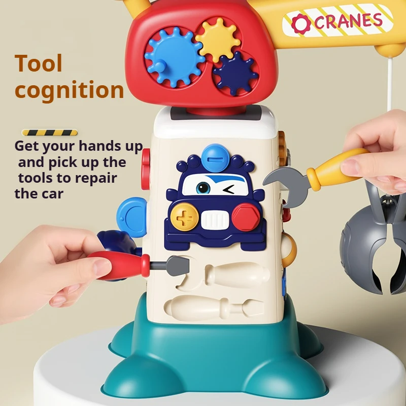 لعبة مركبة هندسية مع رافعة برج الضوء والموسيقى، نموذج بناء كلاسيكي، رافعة شوكية، لعبة سيارة للأولاد، مهارات حركية دقيقة، هدية عيد الميلاد #5