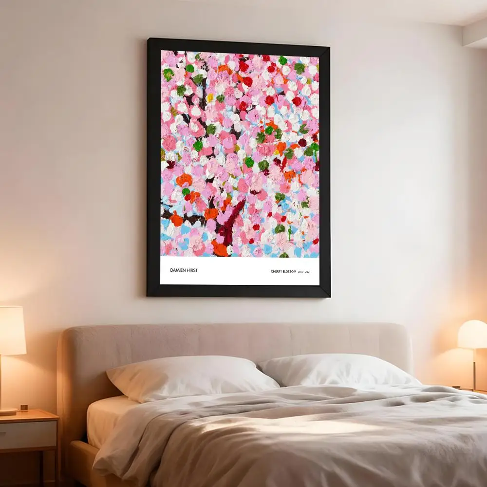 Contemporary Artist Damien Hirst Poster Artistic Peel-Off Wall Decor, Indoor Outdoor Home Ornament for Collectors