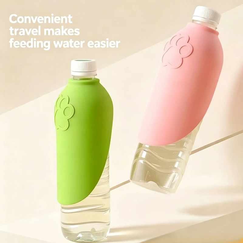 Dog Cat Drinking Bowl Outdoor Feeding Water Portable Drinking Cup for Pets Foldable Water Dispenser Interchangeable Bottle view 5