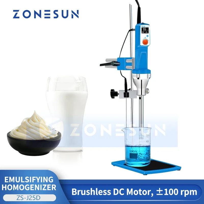

ZONESUN ZS-J25D Cream Lotion Milk Lab Mixing Emulsifying Machine Packaging Machine
