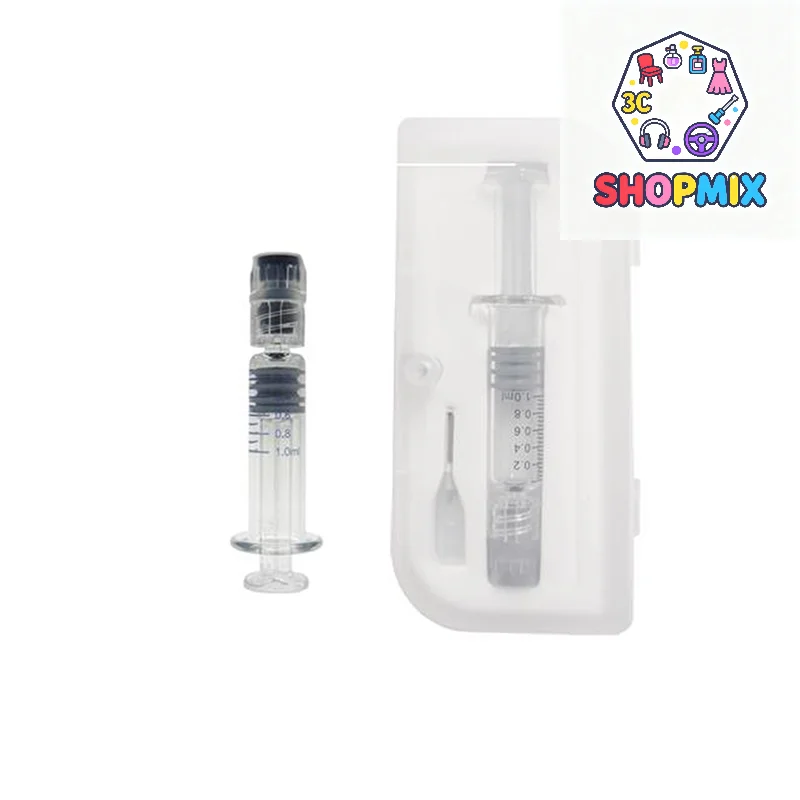 1ml Glass Syringe Borosilicate Glass Prefillable Syringe Optional Capacity Heat-resistant Reusable Borosilicate Glass