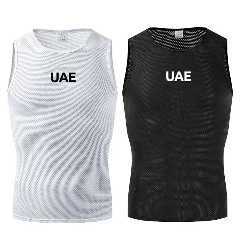 2024 UAE Team Cycling Base Layer Summer Jersey Sleeveless Cycling Vest MTB Road Bike Vest Mesh Bicycle Underwear Cycling Clothes