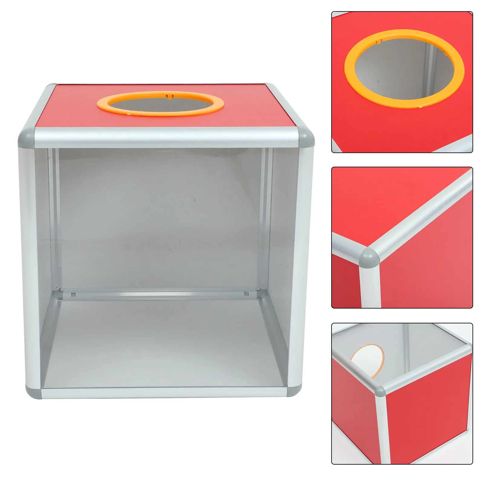 

Lottery Box Voting Storage Container Mail Boxes Metal Donation for Fundraising Aluminum Alloy Ticket Holders Office