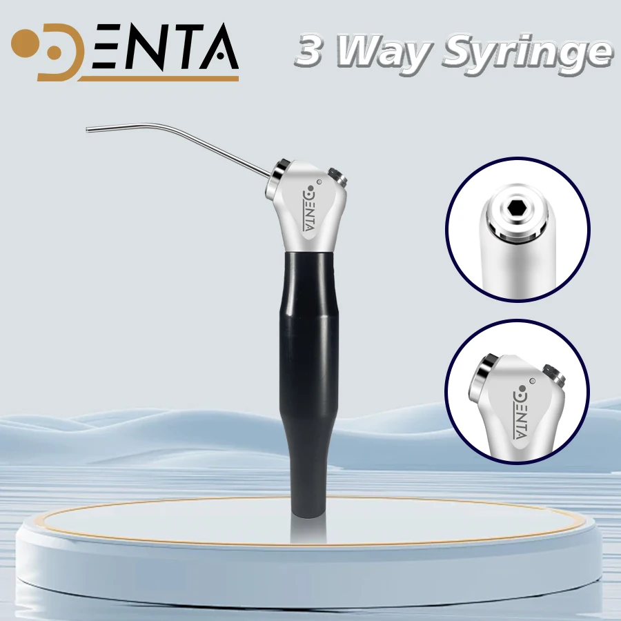 

Black Dental Air Water 3 Triple three Way Syringe Handpiece with 2 Nozzles Tips Tubing Tubes For KAVO SIRONA ,FONA clean Tools